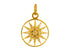 Pave Diamond Open Work Sun Medallion Pendant, (DPM-1175)